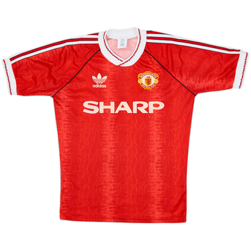 1990-92 Manchester United Home Shirt - 8/10 - (S)