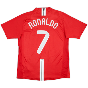 2007-09 Manchester United Home Shirt Ronaldo #7 - 8/10 - (M)