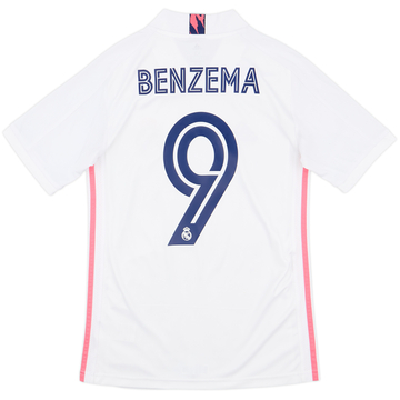 2020-21 Real Madrid Home Shirt Benzema #9 - 9/10 - (XS)