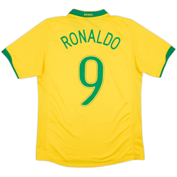 2006-08 Brazil Home Shirt Ronaldo #9 - 6/10 - (S)
