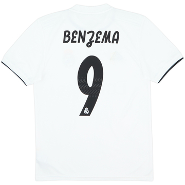 2018-19 Real Madrid Home Shirt Benzema #9 - 6/10 - (S)