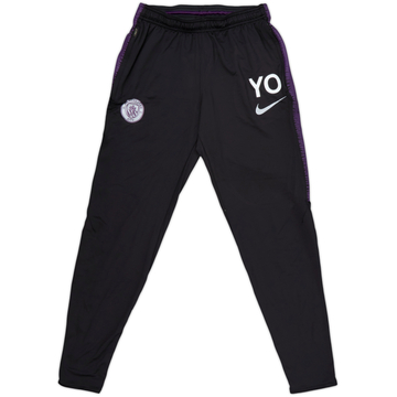 2018-19 Manchester City Staff Issue Nike Track Pants/Bottoms YO - 8/10 - (S)