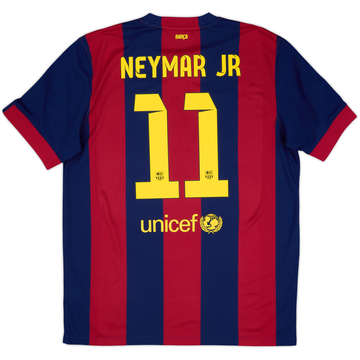 2014-15 Barcelona Home Shirt Neymar Jr #11 - 8/10 - (XL)