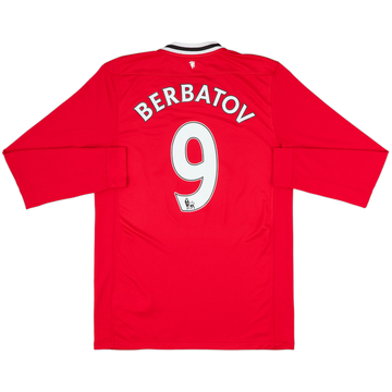 2011-12 Manchester United Home L/S Shirt Berbatov #9 - 8/10 - (M)