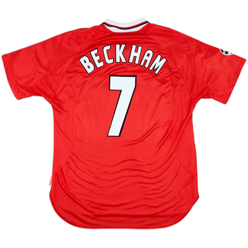 1997-00 Manchester United CL Shirt Beckham #7 - 8/10 - (XL)