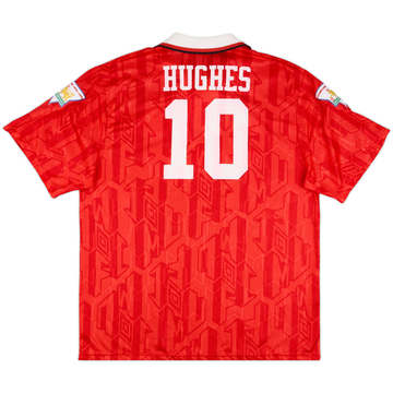 1992-94 Manchester United Home Shirt Hughes #10 - 9/10 - (XXL)