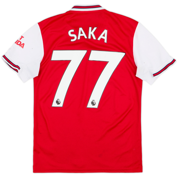 2019-20 Arsenal Home Shirt Saka #77 - 6/10 - (XS)