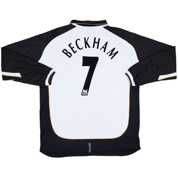 2001-02 Manchester United Centenary Away/Third L/S Shirt Beckham #7 - 8/10 - (XXL)