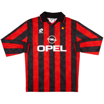 1993-94 AC Milan Home L/S Shirt - 8/10 - (XL)