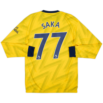 2019-20 Arsenal Away L/S Shirt Saka #77 (S)