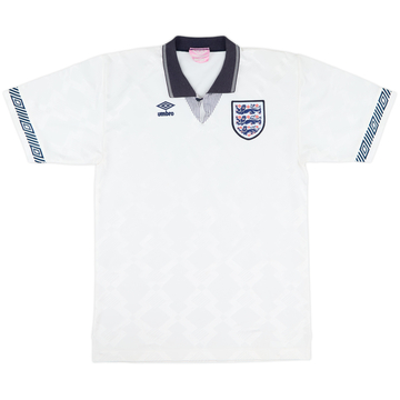 1990-92 England Home Shirt - 8/10 - (XL)