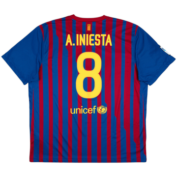 2011-12 Barcelona Home Shirt A.Iniesta #8 - 8/10 - (XXL)