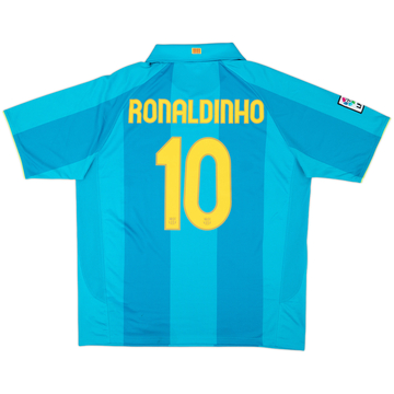 2007-09 Barcelona Away Shirt Ronaldinho #10 - 8/10 - (XL)