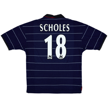 1999-00 Manchester United Away Shirt Scholes #18 - 8/10 - (L)