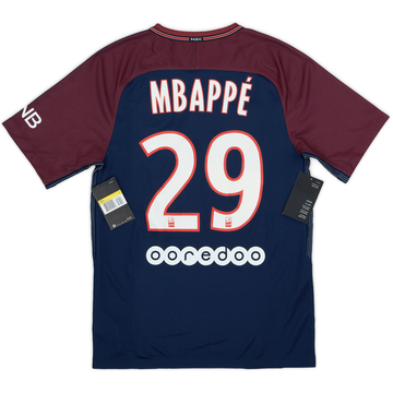 2017-18 Paris Saint-Germain Home Shirt Mbappe #29 (S)