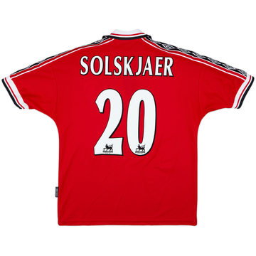 1998-00 Manchester United Home Shirt Solskjaer #20 - 8/10 - (M)