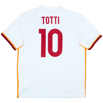 2015-16 Roma Away Shirt Totti #10 - 9/10 - (XL)