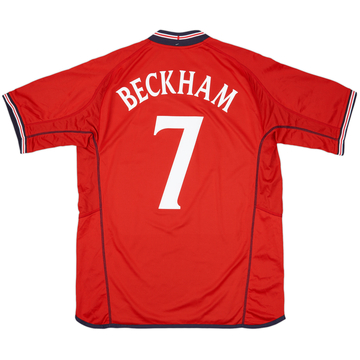 2002-04 England Away Shirt Beckham #7 (XL)