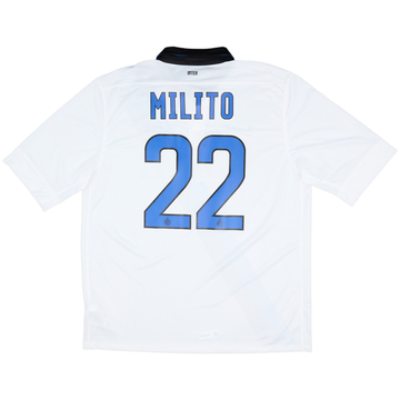 2011-12 Inter Milan Away Shirt Milito #22 (XL)