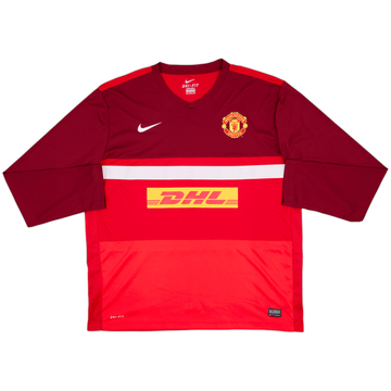 2011-12 Manchester United Nike Training L/S Shirt - 8/10 - (XXL)