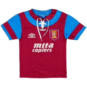 1992-93 Aston Villa Home Shirt - 9/10 - (S.Boys)