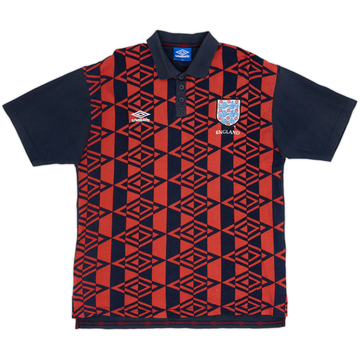 1994-96 England Umbro Polo Shirt - 8/10 - (XXL)