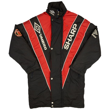 1992-93 Manchester United Umbro Padded Bench Coat - 7/10 - (S)