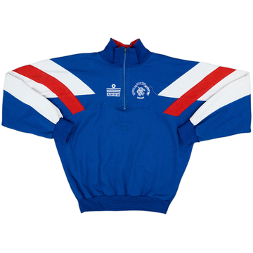 1990-92 Rangers Admiral 1/4 Zip Training Top - 7/10 - (L)