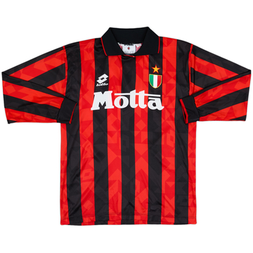 1993-94 AC Milan Home L/S Shirt - 5/10 - (L)