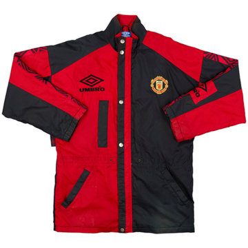 1995-97 Manchester United Umbro Padded Bench Coat - 6/10 - (S)