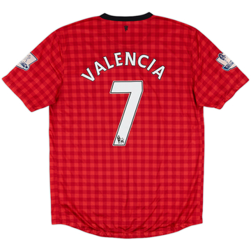 2012-13 Manchester United Home Shirt Valencia #7 - 7/10 - (L)