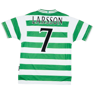 1999-01 Celtic Home Shirt Larsson #7 - 6/10 - (M)
