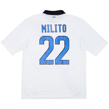 2011-12 Inter Milan Away Shirt Milito #22 - 7/10 - (L)