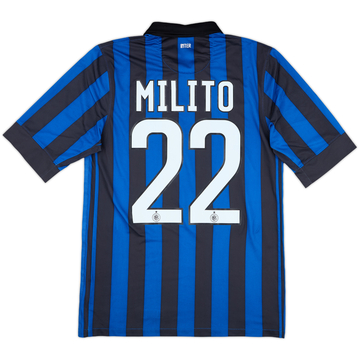 2011-12 Inter Milan Home Shirt Milito #22 - 6/10 - (S)