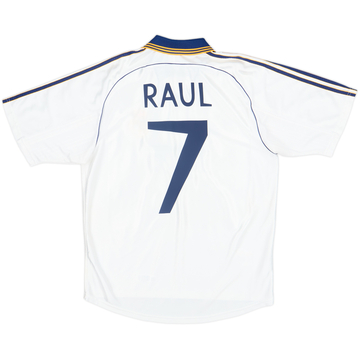 1998-00 Real Madrid Home Shirt Raul #7 - 8/10 - (XL)