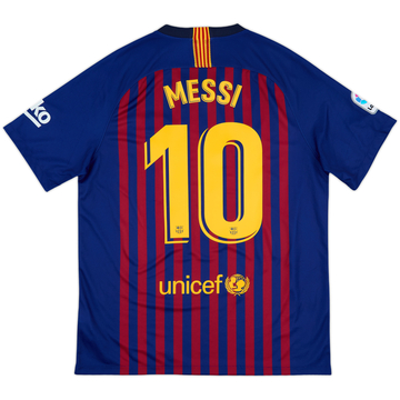 2018-19 Barcelona Home Shirt Messi #10 - 9/10 - (L)