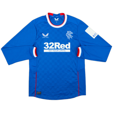 2022-23 Rangers Home L/S Shirt - 8/10 - (M)