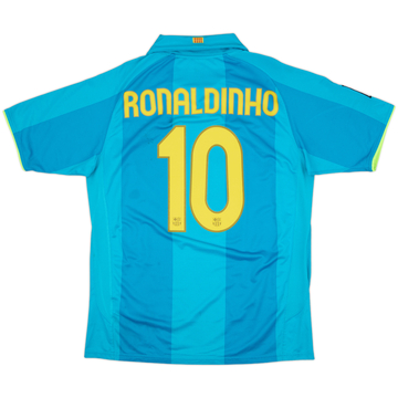 2007-09 Barcelona Away Shirt Ronaldinho #10 - 7/10 - (L)