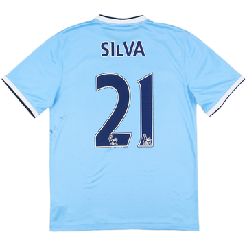 2013-14 Manchester City Home Shirt Silva #21 - 4/10 - (M)