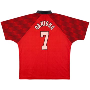 1996-98 Manchester United Home Shirt Cantona #7 - 8/10 - (XL)