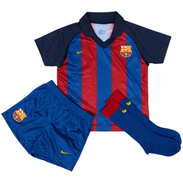 2003-04 Barcelona Home Shirt & Shorts - 9/10 - (XS.Boys)