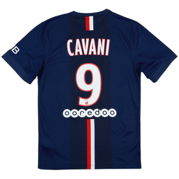 2014-15 Paris Saint-Germain Home Shirt Cavani #9 - 8/10 - (S)