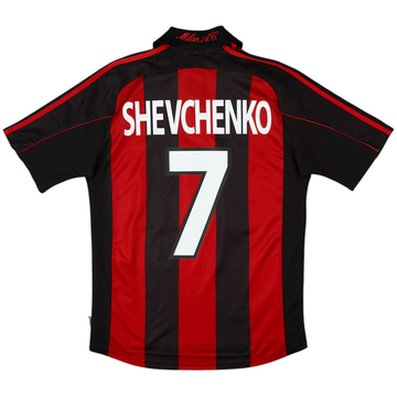 2000-02 AC Milan Home Shirt Shevchenko #7 - 8/10 - (S)