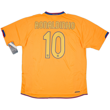 2006-08 Barcelona Away Shirt Ronaldinho #10 (XL)