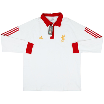 2007-08 Liverpool adidas Rugby Polo L/S Shirt (XL)