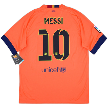 2014-15 Barcelona Away Shirt Messi #10 (L)