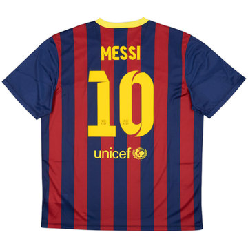 2013-14 Barcelona Basic Home Shirt Messi #10 (XL)