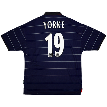 1999-00 Manchester United Away Shirt Yorke #19 (XL)