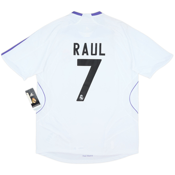 2007-08 Real Madrid Home Shirt Raul #7 (M)