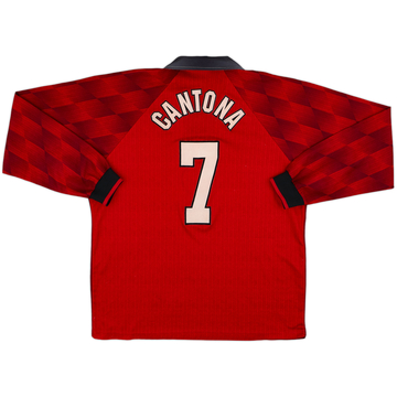1996-98 Manchester United Home L/S Shirt Cantona #7 - 6/10 - (L)